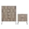 Manhattan Comfort 2-Piece DUMBO  5-Drawer Tall Dresser and DUMBO Nightstand 2.0 in White and Grey 2-DB06-WG - alternate 2